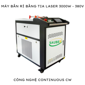 Máy bắn rỉ bằng tia laser 3000W công nghệ Continuous CW